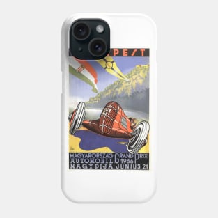 Hungarian Grand Prix, Budapest 1936: Vintage Poster Design Phone Case