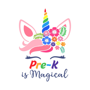 Unicorn Face Pre-K Is Magical T shirt Back To School T-Shirt