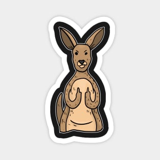 Grumpy Kangaroo Holding Middle finger funny gift Magnet