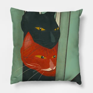 Curious cats Pillow