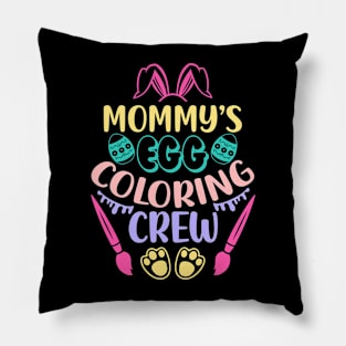 Mommys Egg Coloring Crew Funny Bunny Kids Easter Mom Pillow