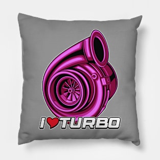 I Love Turbo (Fuschia) Pillow