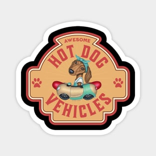 Awesome Dachshund Hot Dog Vehicles Magnet