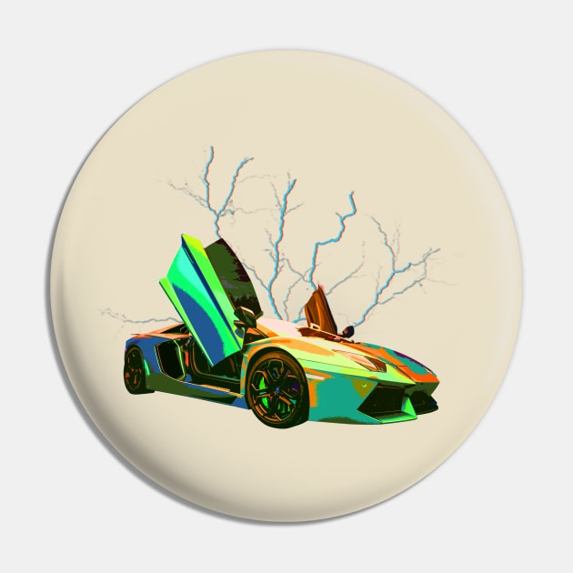 Lambo Aventador Storm Greenery Sand Pin by CharlieCreator