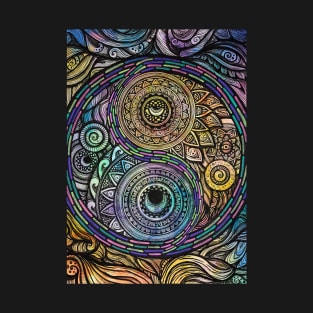 Trippy Yin yang mandala T-Shirt