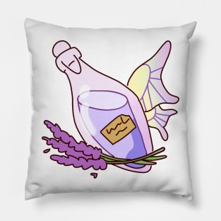 Purple Wings: Glass Bottle with Lilac Water and Grass Pillow