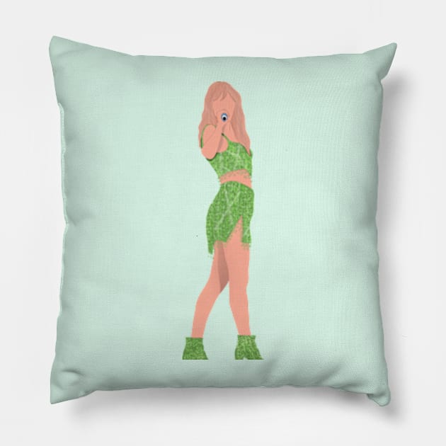 1989 - green Pillow by Johadesigns