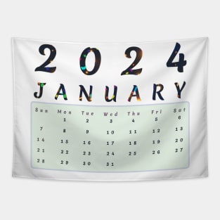 January 2024 Calendar Tapestry