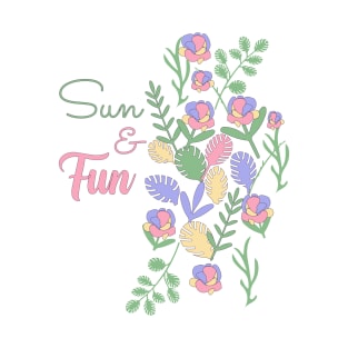 Sun and Fun Floral Vibes T-Shirt