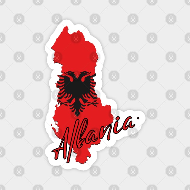 Albania map, Albania flag Magnet by eka123