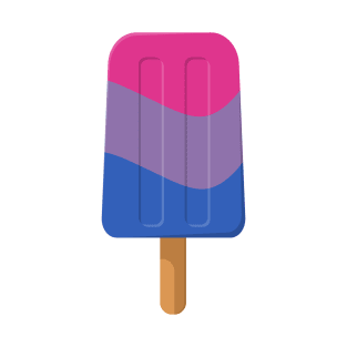 Bisexual Pride Flag Colored Ice Pop T-Shirt