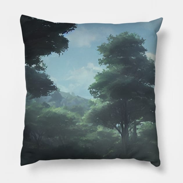 landscape pictures for wall cheerful Pillow by GoranDesign