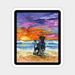 Beach Days - Schnauzer Magnet