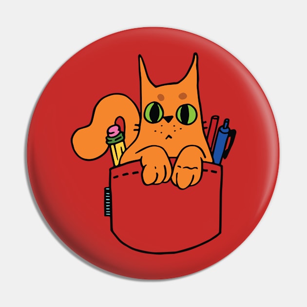 Pocket Pal - Travel Size Cat Pin by Br33zyArt