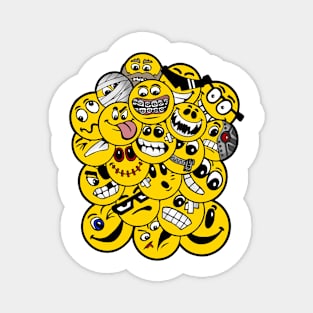 Bunch of Smileys Magnet