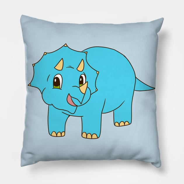 Triceratops Pillow by AndySaljim