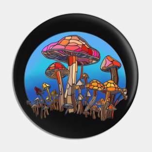 Stained glass mushrooms Pin