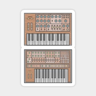 Brown Classic Synthesizer Magnet