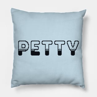 Petty Classic Video Game Graphic Black Pillow