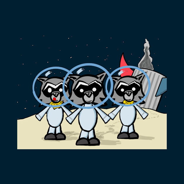 Raccoons on the Moon by blueplanetsix