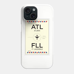 ATL to FLL Airport / Atlanta to Ft. Lauderdale Phone Case