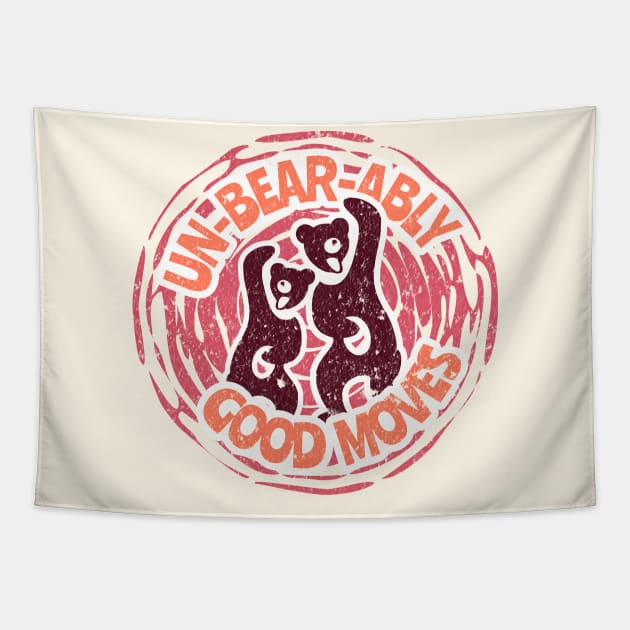 Un-BEAR-ably Good Moves Tapestry by Shimmery Artemis