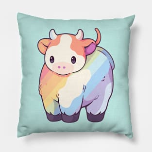 Cute Rainbow Cow - LGBTQ Pillow