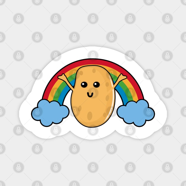 Rainbow Potato Magnet by LunaMay