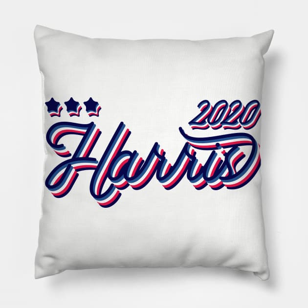 Kamala Harris 2020, Presidential Candidate - cool red white and blue vintage style. Pillow by YourGoods