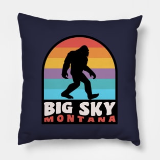 Big Sky Montana Bigfoot Sasquatch Blue Ridge Mountains Pillow