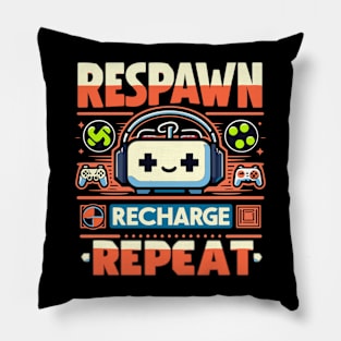 RESPAWN, RECHARGE REPEAT Pillow