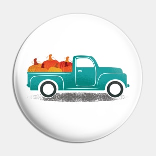 Pumpkin Pickup Truck Pin