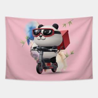 Delivery Cute Panda - Adorable Panda - Kawaii Panda Tapestry