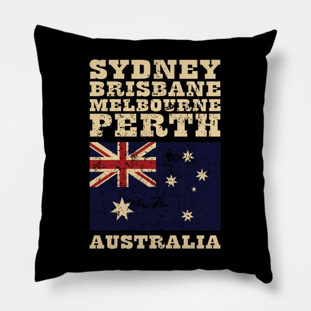 Flag of Australia Pillow by KewaleeTee