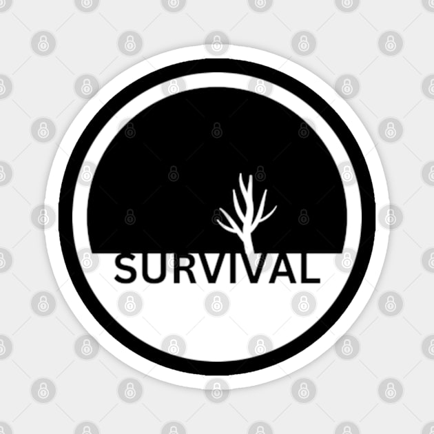 Survival - Small Chest Emblem Magnet by Desert Owl Designs