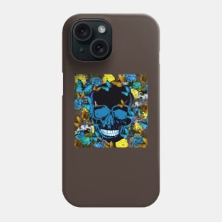 SKULL FLOWERS AND BUTTERFLIES Phone Case