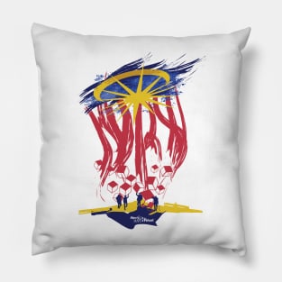 Malaysia Abstract Portrait Flag Pillow