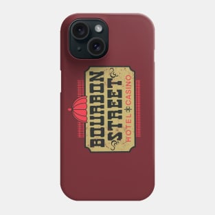 Retro Vintage Bourbon Street Hotel and Casino Las Vegas Phone Case