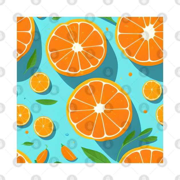 Orange Fruit Abstract Pattern by Artilize