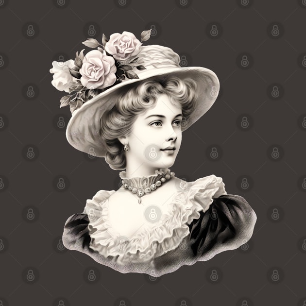 Victorian Era Lady Portrait by AI Art Originals