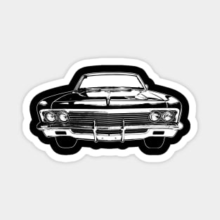 White 1966 Chevy Impala SS Sketch Art Magnet