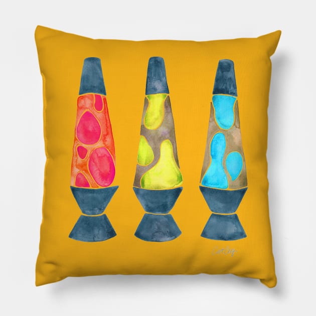 Lava Lamps Pillow by CatCoq