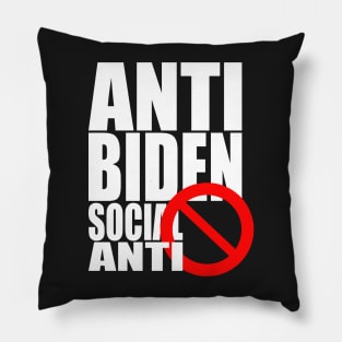 anti biden social club Pillow