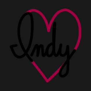 Indy heart in red T-Shirt