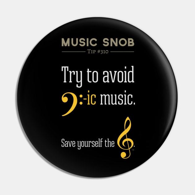 AVOID Bass-ic Music Pin by ElizabethOwens