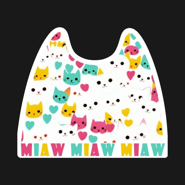 Cat Love: Cat Miaw and Cute Cat Design by LycheeDesign