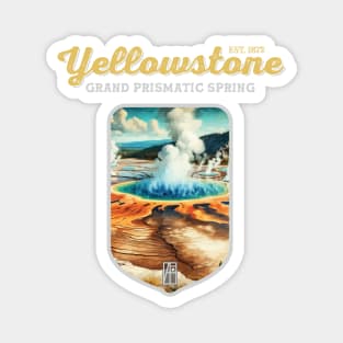 USA - NATIONAL PARK - YELLOWSTONE Grand Prismatic Spring - 9 Magnet