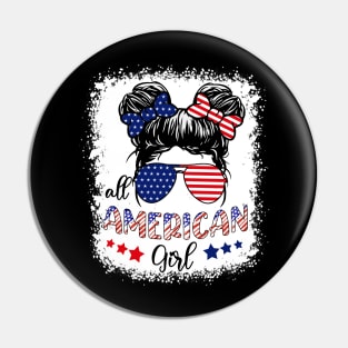 All American Girls 4th of July Daughter USA Pin