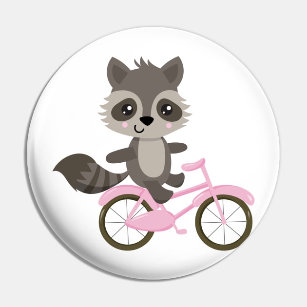 Funny Cycling Fox Pin by Animal Specials