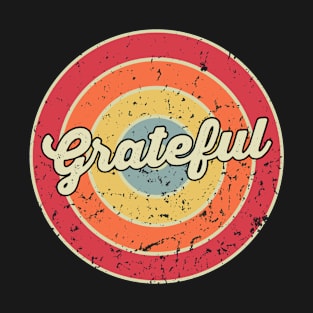 Retro Vintage Sunset Aesthetic Grateful T-Shirt